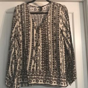 L/S paisley printed blouse